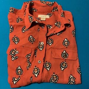 Orange Loft blouse